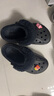 CROCS卡骆驰贝雅暖绒洞洞鞋女暖棉男棉鞋外穿拖鞋|206633 黑/黑-060 (建议买大一码) 36 /37(220mm) 实拍图