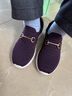 足力健老人鞋秋季女鞋套脚妈妈鞋艾草健康健步散步鞋休闲鞋 1614L绛紫35 实拍图