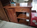 苏汀小镇红木家具非洲花梨（学名：刺猬紫檀）中式茶桌实木茶水柜餐边柜茶台储物柜收纳柜 柜右 长80*宽38*高67cm 实拍图