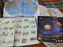 儿童版地理思维墙图 中国地图+世界地图+太阳系图+二十四节气 59x43cm学生科普 了解八大行星 节气风俗地图 实拍图