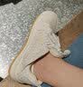 飞跃（Feiyue）官方小白鞋男鞋女鞋厚底百搭休闲德训鞋子舒适情侣款潮流运动板鞋 米色 35 (225mm) 实拍图