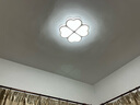 卧室灯吸顶灯圆形遥控led灯具简约现代温馨浪漫薄家用房间灯 薄四叶草 直径50cm  36w三色 实拍图