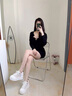 狄德拉小码真皮内增高小白鞋女2025春秋款厚底小个子百搭休闲运动松糕鞋 9cm白棕夏季网面(牛皮) 36 (230mm) 标准码 实拍图