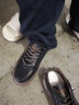 东方骆驼男鞋2025新款板鞋皮面户外休闲运动鞋男小白潮鞋夏季舒适鞋子男 黑色 40 实拍图