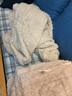 诗静雅睡衣女冬季珊瑚绒加厚加绒保暖可外穿冬天法兰绒拉链家居服套装 MDF8023米白 L 实拍图