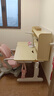 欧童德国儿童学习桌椅套装可升降实木高中小学生儿童写字作业书课桌椅 新品奶油风120cm慕斯粉椅+语音灯 实拍图