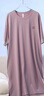 轩靓（XULEN）睡衣女莫代尔棉凉感短袖女连衣裙大码家居服 62573米杏 2XL  实拍图