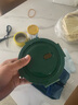 欣美雅（xinmeiya） 学生饭盒微波炉玻璃碗耐热便当盒分隔大容量冰箱保鲜盒泡面碗带保温袋 迷森绿中圆+小圆 实拍图