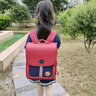 诺狐书包小学生男孩女生1-3年级4-6儿童背包大容量减负轻护脊学院风 竖-蓝+笔袋+礼品袋 实拍图