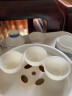 玉中泥 白玉瓷整套茶具套装日式羊脂玉陶瓷家用简约盖碗茶杯公道杯创意组合功夫茶礼盒装 白玉盖碗配3个40ml小杯 比单买划算 实拍图