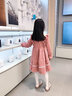 安妮优儿（Anneyol）女童连衣裙秋季2025新款秋装小女孩秋冬裙子儿童洋气女童装公主裙 粉色 100 实拍图