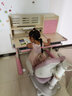 生活诚品 进口实木儿童学习桌椅套装儿童书桌写字桌小学生作业课桌可升降 ME7507N(1.2米)+8609追背椅 粉 实拍图