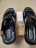 蜻蜓牌 凉鞋男真皮夏季厚底沙滩鞋头层牛皮凉拖鞋浴室洗澡防滑皮凉鞋子 1808黑色 43 实拍图
