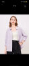 百图betu女装2024春夏新款衬衫法式翻领口袋设计时髦优雅衬衫2403T36 紫色 M 晒单实拍图