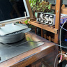 码仕 闹钟学生夜光LCD大屏大音量温湿度计LED智能起床专用神器开学必备电子钟 米白蓝 实拍图