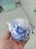 盛天下 景德镇陶瓷青花瓷小茶壶釉中彩过滤泡茶单壶小号功夫茶具手抓壶 缠枝莲-1L 实拍图