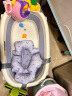 babycare儿童大号可折叠浴盆2.0 沐浴洗澡盆可坐躺 浴盆+浴垫+浴网 冰川蓝 晒单实拍图