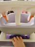 蒂乐儿童凳子婴儿叫叫椅家用小板凳宝宝吃饭餐椅靠背座椅矮椅子餐桌椅 尼维亚紫 PU垫+餐盘+轮子 实拍图
