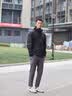 AK ARMY男士九分裤春夏季薄款棉微弹力宽松直筒百搭舒适简约男式休闲裤子 深灰色 M 实拍图