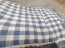洁丽雅枕巾纯棉一对装学生家用儿童盖巾情侣全棉纱布防滑不易脱落枕巾 小房子-兰色 （一对53*76cm） 实拍图