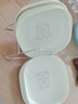 千可卡通小熊吐骨碟家用餐桌垃圾盘碟可爱塑料小盘子干果骨头碟子 PP食品级HOUSE 可爱小熊 加厚【12个装+底座】可微波洗碗 实拍图