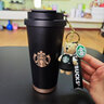星巴克杯子美式咖啡杯不锈钢水杯保温杯保冷杯车载杯随手杯送礼 黑色金底送小熊挂坠520ml 实拍图