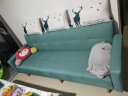 卓芝 布艺沙发床客厅卧室组合家具北欧现代小户型出租房公寓折叠沙发 1号浅绿色(棉麻布) 4人位(2米长*宽0.95米)配3抱枕 实拍图