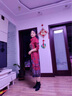 佰蓝娇2025春秋季女装新款中国风改良旗袍连衣裙中年高端喜婆婆婚宴礼服 红色 XL (推荐130-145斤) 实拍图
