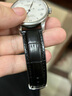 老皮匠手表带 代用欧米茄表带浪琴天梭真皮表链 男女柔软牛皮蝴蝶扣配件 黑色原线 银色扣 19mm 实拍图