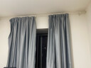 阿黎 成品卧室客厅阳台纯色遮光窗帘灰色挂钩式2.0米宽*2.7米高单片 实拍图