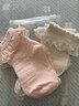 davebella戴维贝拉夏女童短袜DB17732粉白色组11CM 实拍图