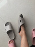 足康乐情侣家用凉拖鞋男士夏天室内居家浴室洗澡防滑软底防臭拖鞋女 灰色 40-41 适合39-40码穿 实拍图