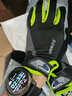 炫世柠檬 手套男户外登山攀岩防滑耐磨全指手套徒步爬山夏防晒运动骑行女 黑绿色  斜条纹 M 实拍图