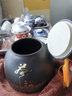 正扬紫砂茶叶罐普洱储茶罐醒茶罐密封罐储物罐茶叶缸陶瓷大号 600克 紫砂称心如意+心静 实拍图
