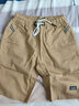 花花公子【2条装】短裤男夏季纯棉5五分裤韩版潮流中裤沙滩裤宽松休闲裤子 05黑色+05卡其 M 【建议穿100斤以下】 实拍图