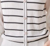 初申春秋薄款针织衫女法式时尚撞色条纹V领单穿打底小衫S13KZ3403 晒单实拍图
