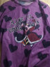 【爱丽丝合作系列】妖精的口袋时尚雪纺衫女2021秋新款打底衫上衣 灰撞紫色(红皇后) M 晒单实拍图