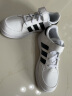 adidas BREAKNET C魔术贴板鞋小白鞋男女小童阿迪达斯官方轻运动 白/黑 33.5(205mm) 实拍图