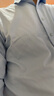 罗蒙（ROMON）纯色商务职业正装男士衬衫工装男装长袖衬衣男CS108藏青色5XL 实拍图