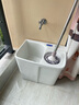 关牧（GuanMu）陶瓷拖把池家用阳台卫生间地排拖布池墩布池侧排带沥水脱水篮台控自动下水器 46厘米【带沥水漏斗台控】 台控不带龙头 实拍图