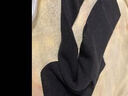 宝娜斯秋冬新款竖条螺纹打底裤女外穿高腰显瘦加绒加厚大码灰色连裤袜 黑色（踩脚）【加绒加厚款】 1条 均码 （适合 80-140斤） 实拍图