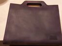 ANDSEEYOU 文件包男 真皮单肩斜挎包 疯马皮商务手提电脑包 头层牛皮公文包 深棕色 实拍图