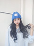 慕衣宾士帽子冬季女韩版显脸小毛线帽女大头围显白针织帽女潮牌保暖冷帽 克莱因蓝 实拍图