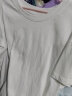 浪莎（LangSha）儿童T恤男女童圆领短袖T恤中大童棉质运动休闲百搭打底衫 白色140 晒单实拍图