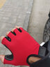 劳拉之星 0759健身运动半指手套器械单杠训练装备防滑引体向上护腕薄款 针织款 / 红色 XL / 推荐手围21~23cm 实拍图