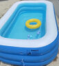 曼比鱼 儿童游泳池 超大充气游泳池 婴儿游泳池长方形保温洗澡盆 2.1米三层-电泵水枪泳圈海洋球20 晒单实拍图