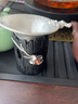 容山堂 纯锡茶漏茶茶隔泡茶过滤器公道茶叶过滤网功夫茶具配件漏网茶 梅花款锡合金托架 实拍图