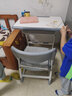 噎尚儿童桌椅套装小学生书桌学习桌儿童专用6-18岁写字桌学校书桌课桌 时尚白70*50套装-手摇升降 实拍图