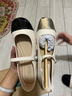 热风（Hotwind）舒适平底单鞋女士春季新款金属色法式浅口玛丽珍气质百搭通勤鞋子 88米黑 38 实拍图