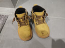英贝米尼宝宝马丁靴秋冬季加绒小童英伦风靴子儿童大黄靴男童短靴女 驼色【秋季百搭单款】 24 码内长15.5CM适合脚长约15.0CM 实拍图